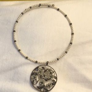 Pearl and Malachite Choker